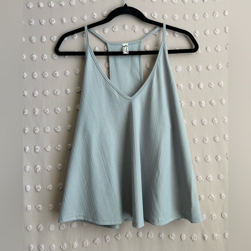Intimately Free People‎ Ribbed Sleeveless Tank Sz S Silver Grey